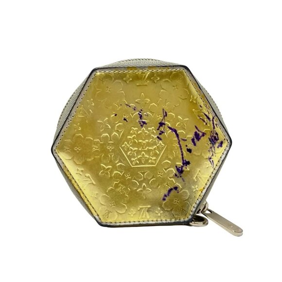 Auth LOUIS VUITTON Porte Monnaie Flocon M58215 Argent Monogram Vernis - SN4029 - Picture 2 of 7